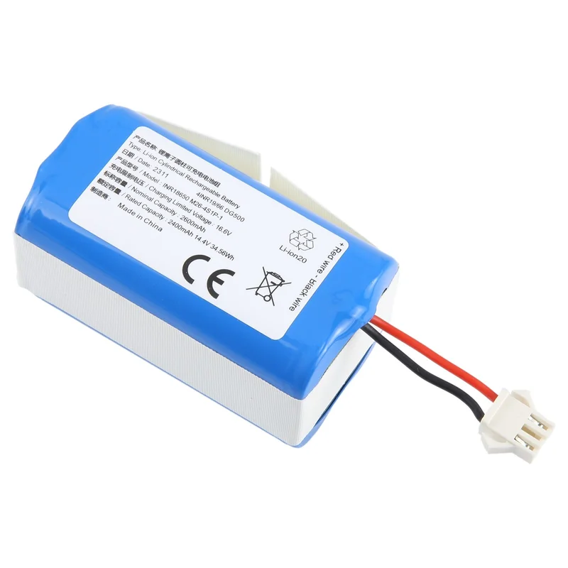 For ECOVACS DG500 INR18650 M26-4S1P 2600mAh Battery Replacement