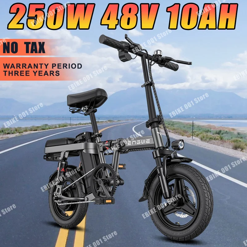 

EU UK US Stock ENGWE T14 Folding Electric Bicycle 48V10AH 250W 350W Motor 24inch Mini Ebike Aldult City Commuting Electric Bike