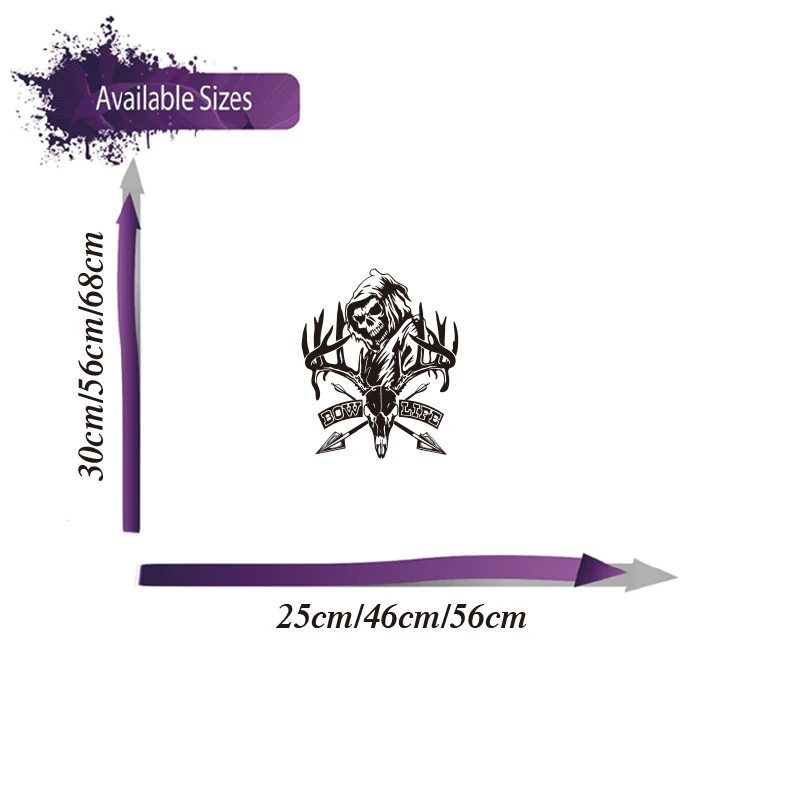 Grote herten boog leven jacht schedel vrachtwagen auto sticker kap deur body side wildlife auto voertuig sticker vinyl decor
