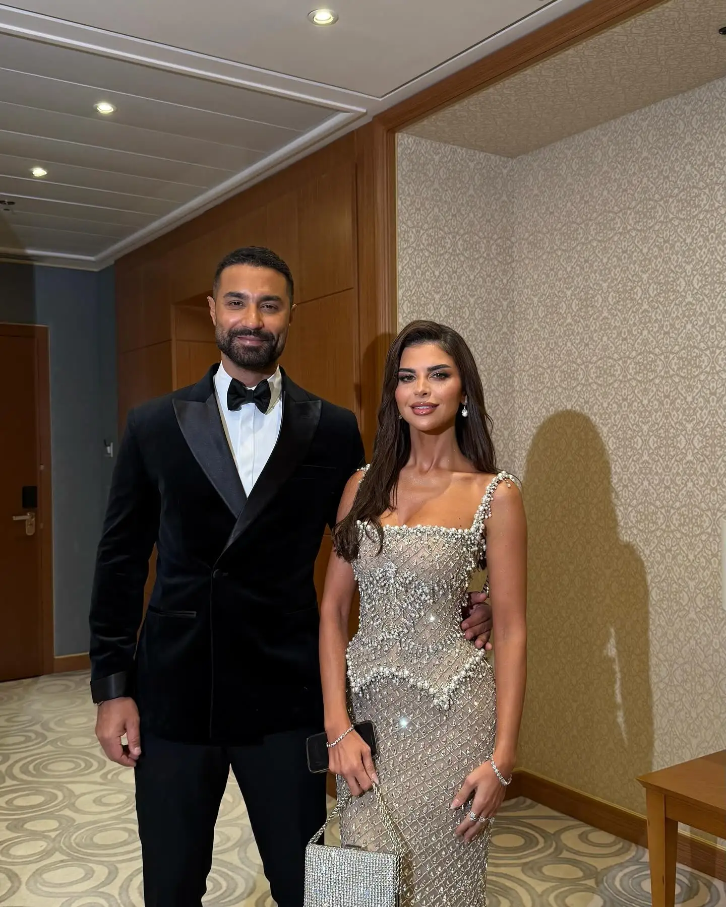 Sharon Said Luxuriöses Graues Meerjungfrauen-Abendkleid mit Zwei Teilen Perlen Kristall für Damen Hochzeit Party Ballkleid SS631 Maßanfertigung – Detail 8