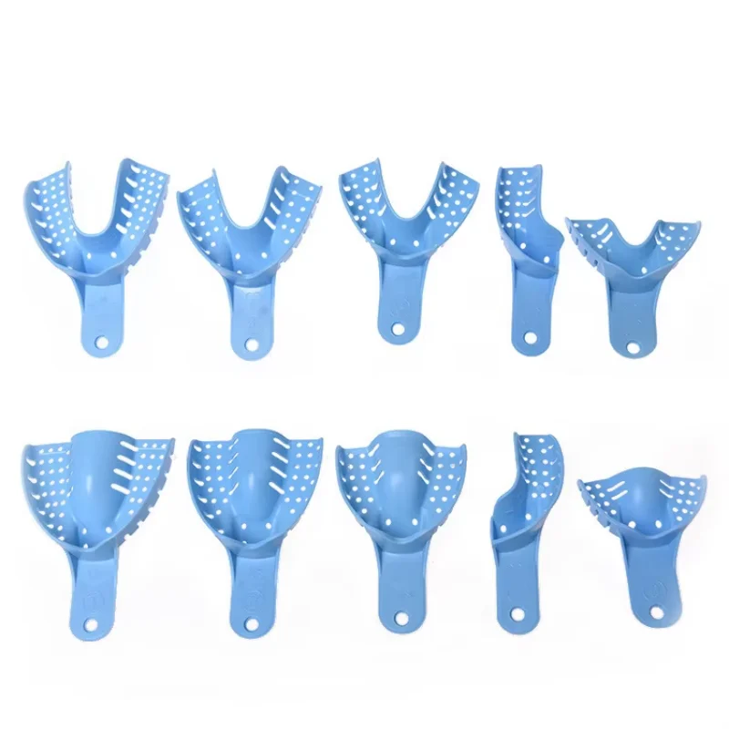 

10pcs disposable dental trays impression uperization reuse Dental materials Top bite plastic dentistry materials