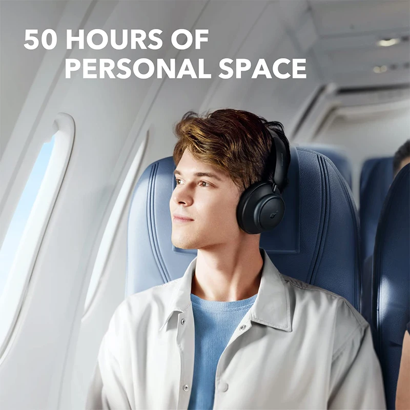 ANKER Life Q45 Adaptive Noise Canceling Headphones, Reduce Noise by Up to 98%, Ultra Long 50H Play