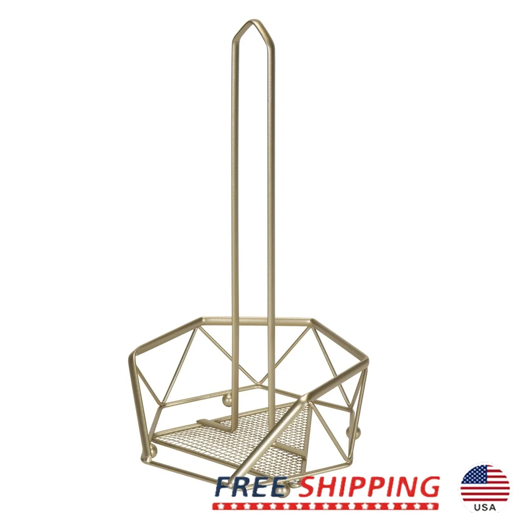 الجيود حامل المناشف الورقية قائم بذاته إطار حديد متين مقاومة للصدأ أنيق كونترتوب تخزين منظم مطبخ حديث