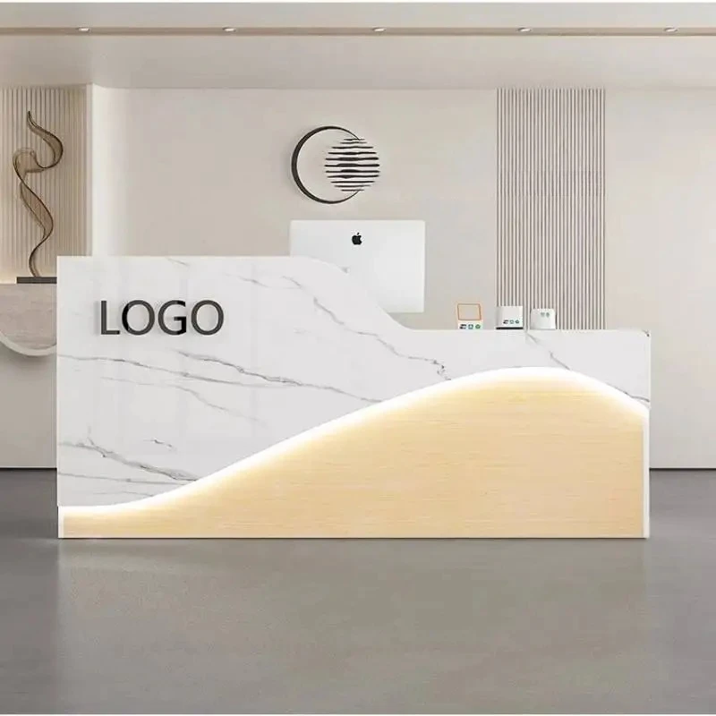 

Эстетика Красота Стойки регистрации Стойка Ящики Офисные белые стойки регистрации Современная роскошная офисная мебель Empfangs Theke