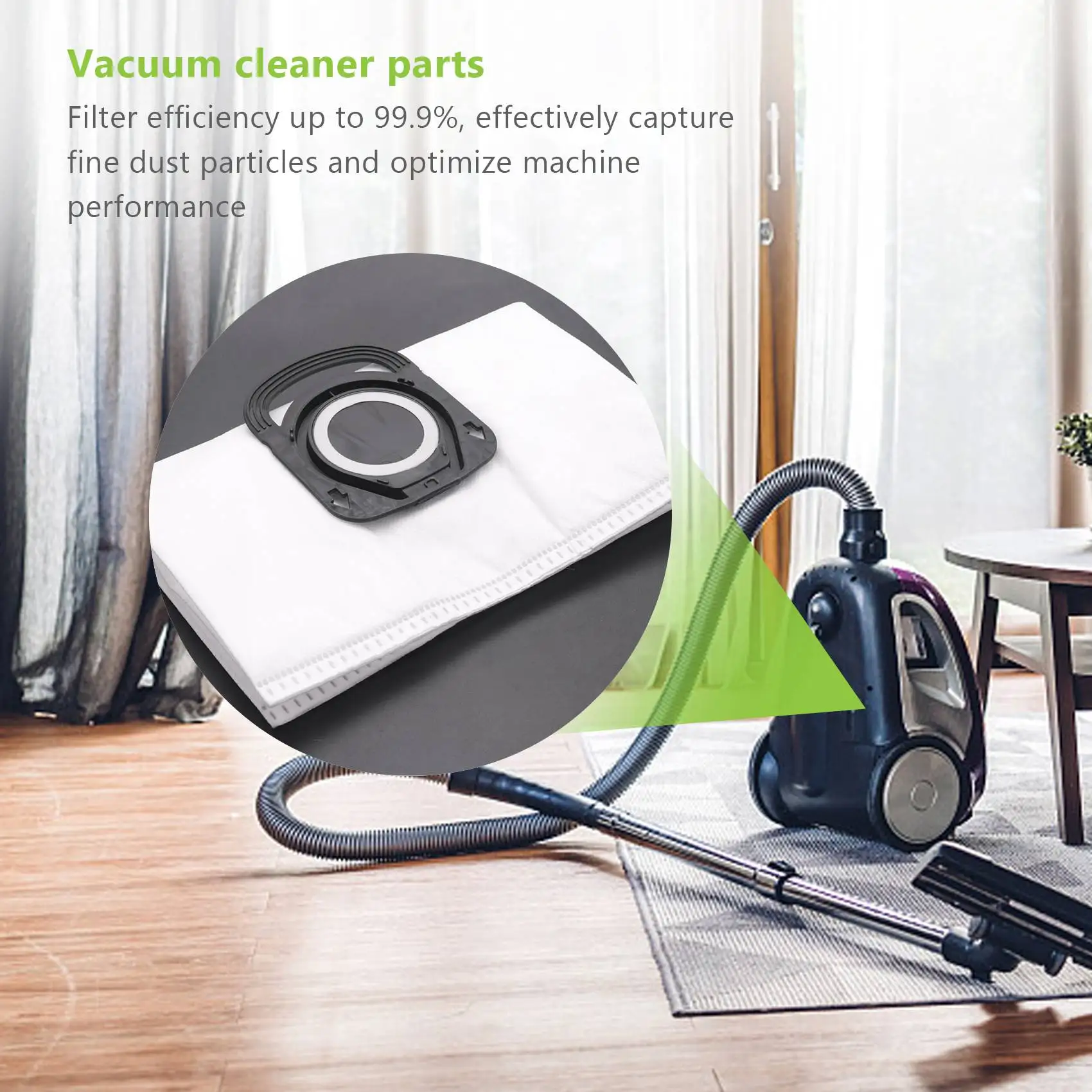 6 Pcs Dust Bags for Rowenta Silence Force 4A ZR200540 RO64Xx Vacuum Cleaner Filter Bolsa de Basura Parkside BPfire