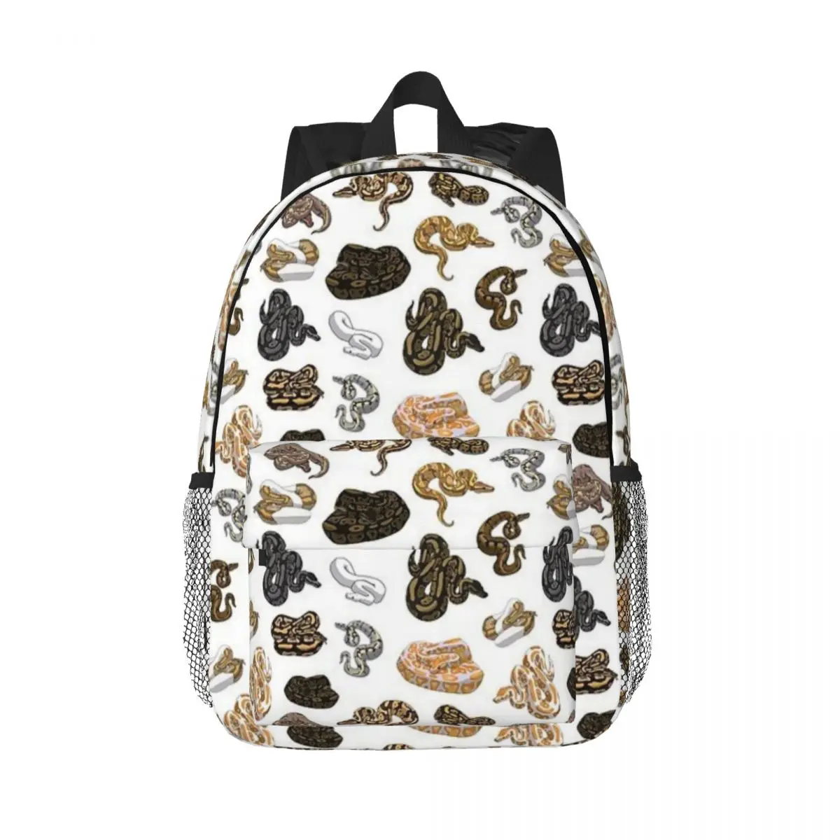 Ball Python Morph Snake Pattern New Fashion High Capacity Waterproof College Backpack Trendy Laptop Travel Book Bag 15inch