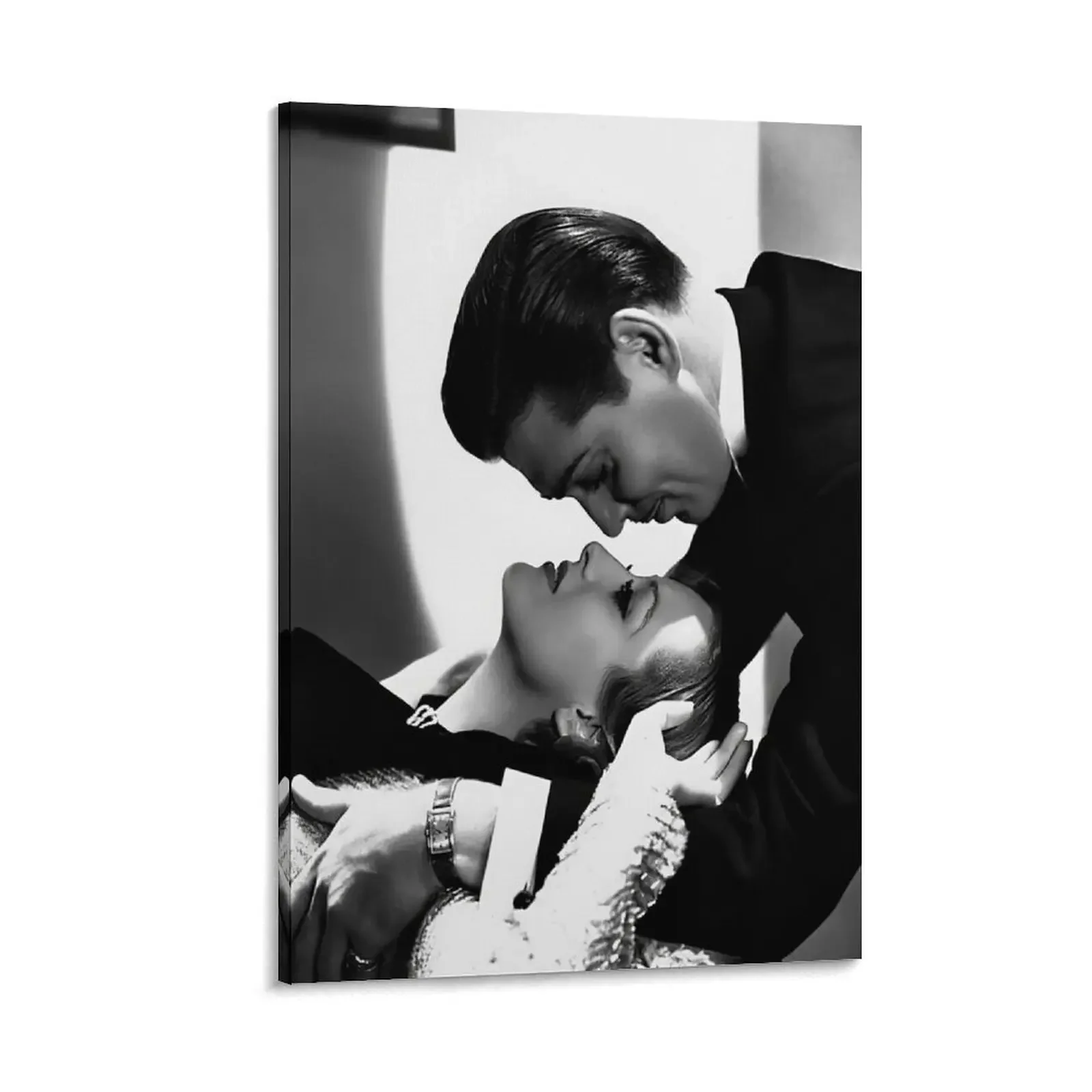 Clark Gable Retro Vintage Black and White Photograph Canvas Painting interior paintings Decoration for bedroom anime room decor