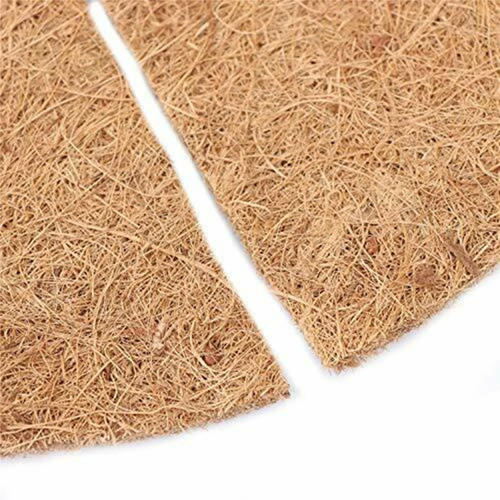 6pcs Coconut Shell Fiber Plant Anti-weed Mat Potted Soil Moisturizing Covering Film Tree Trunk Protector 30cm Size