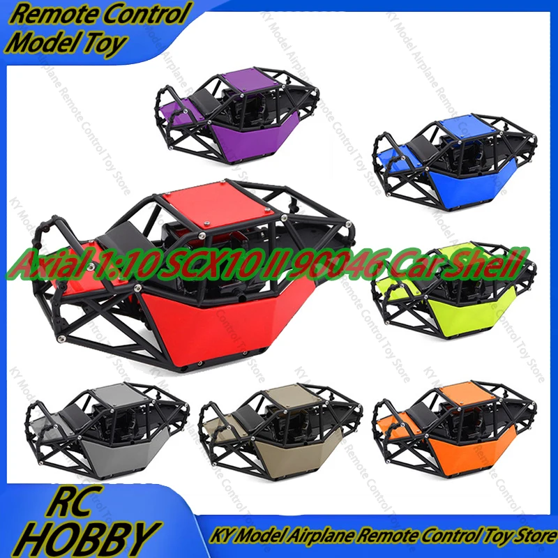 

Axial 1:10 Scx10 Ii 90046 Rc Remote Control Climbing Car Pipe Rack Pig Cage Rack Rock Off-Road Vehicle Nylon Version Car Shell