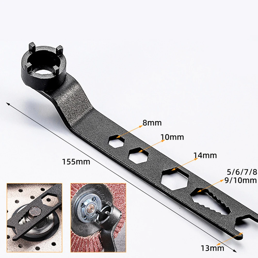 Dual-purpose Angle Grinder Machine Accessories Four Claw Wrench Thickened High Hardness Wrench For Angle Grinding Wheel Machine