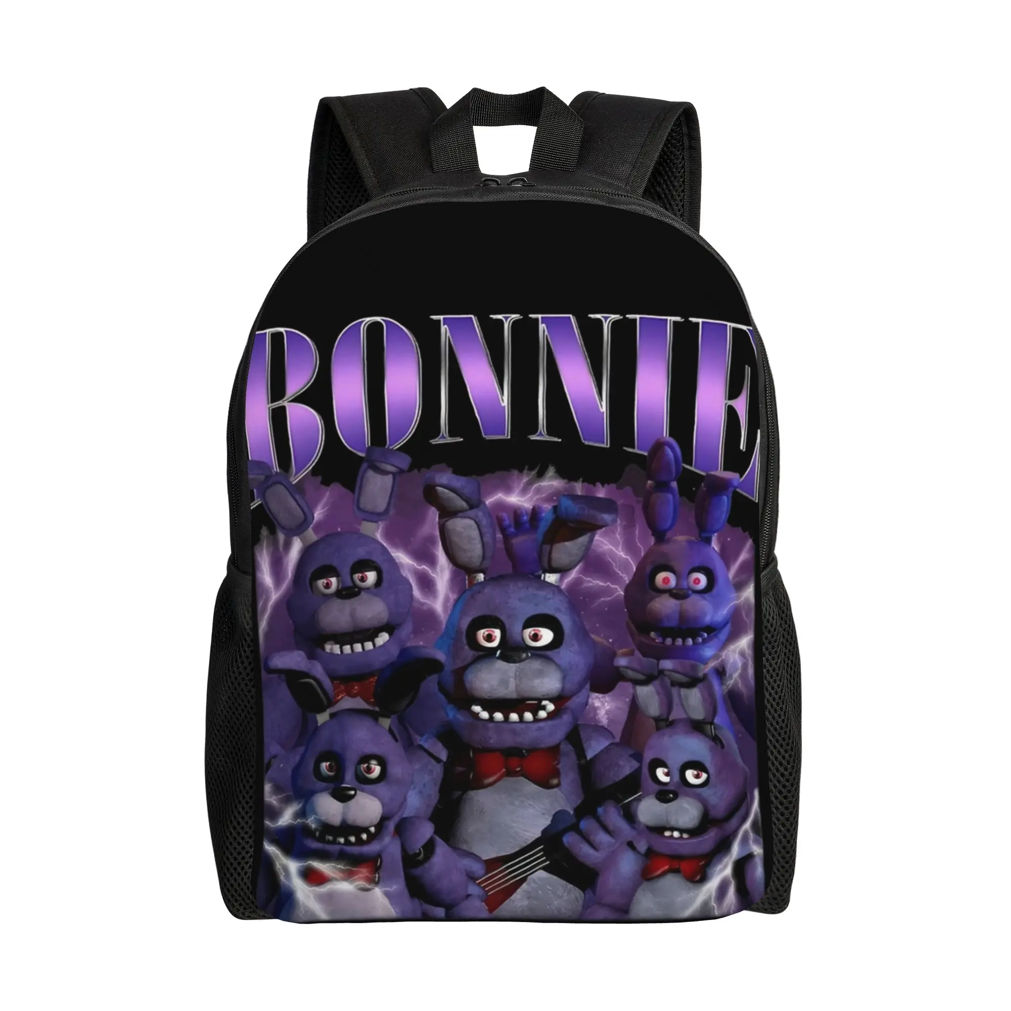 

Винтажный рюкзак FNAF At Freddys Bonnie, унисекс, полиэстер, большие современные школьные рюкзаки, ранцы