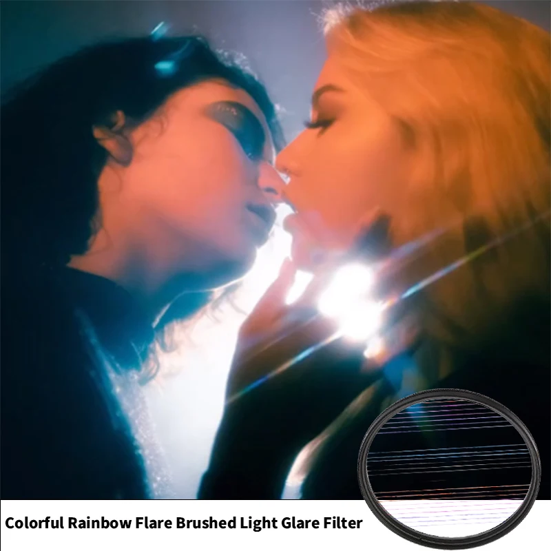 

77Mm Color Rainbow Flare Brushed Glare Night Camera Filter Film Wide Screen Special Effects Filter Photography Image