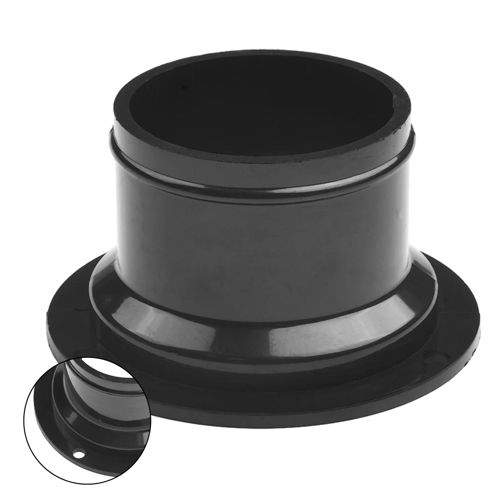 ABS Straight Pipe Flange Connector for HVAC Exhaust Ventilation Duct Systems Compatible with Standard Round Air Duct Pipes