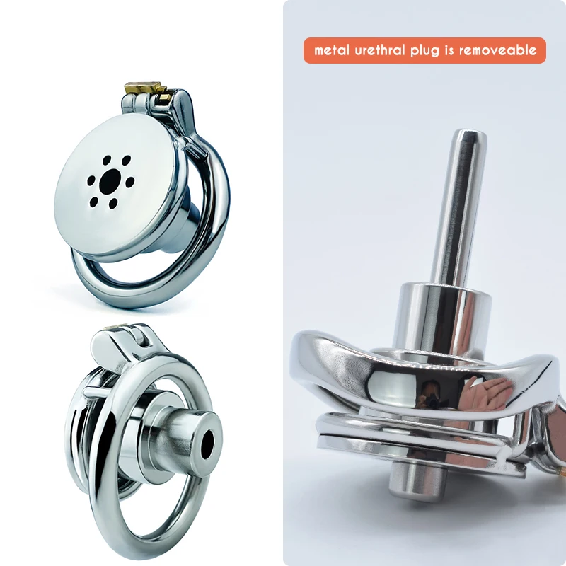 FRRK Inverted Cylinder Chastity Cage with Harness Belt for Weight Release Stainless Steel BDSM Toys Penis Ring 남성포경링