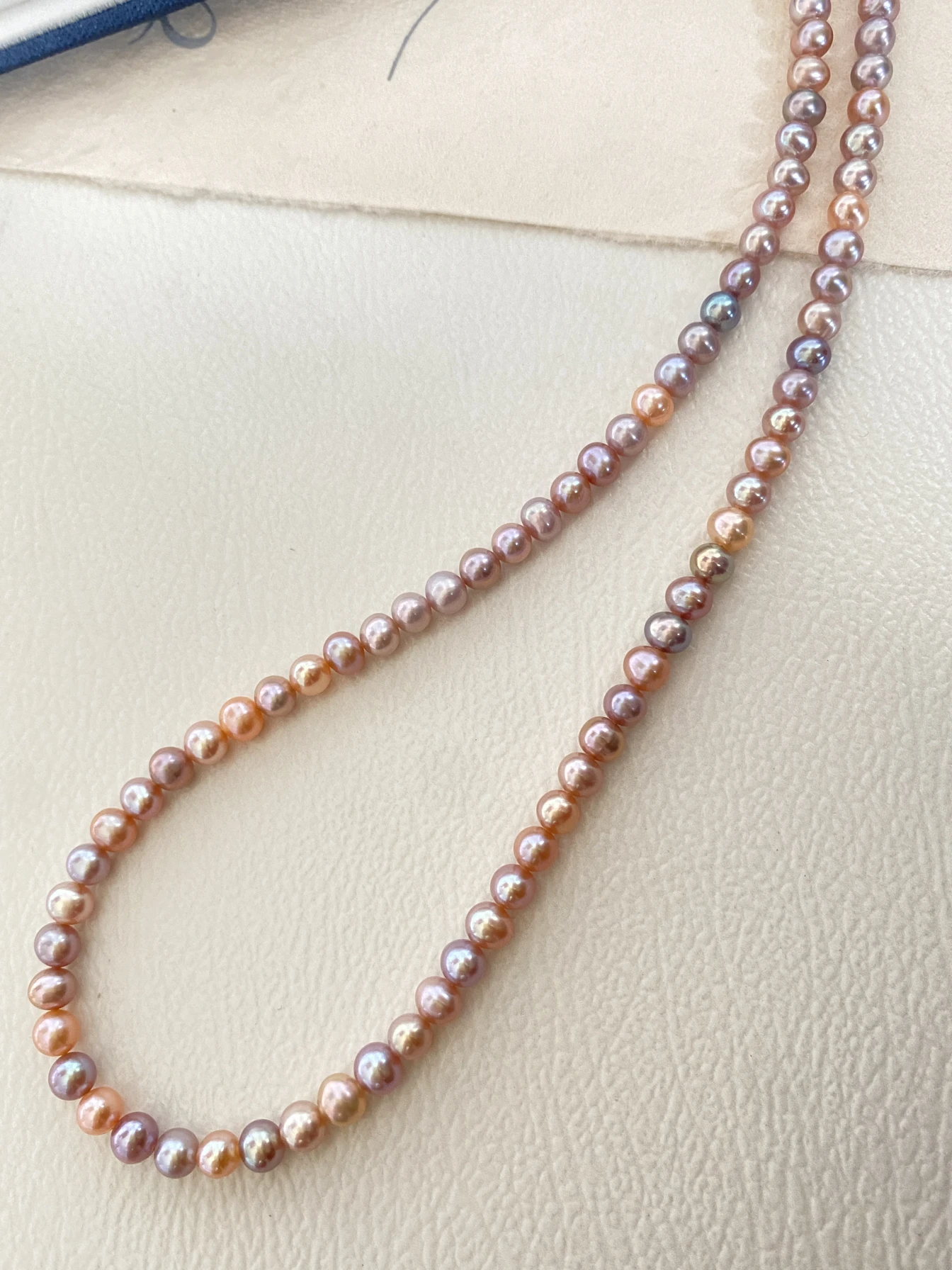 

Nice Charming Aaa+ 6-7mm Real Akoya Natural White Pink Purple Pearl Necklace 40cm 45cm 50cm Silver 925 At Daily