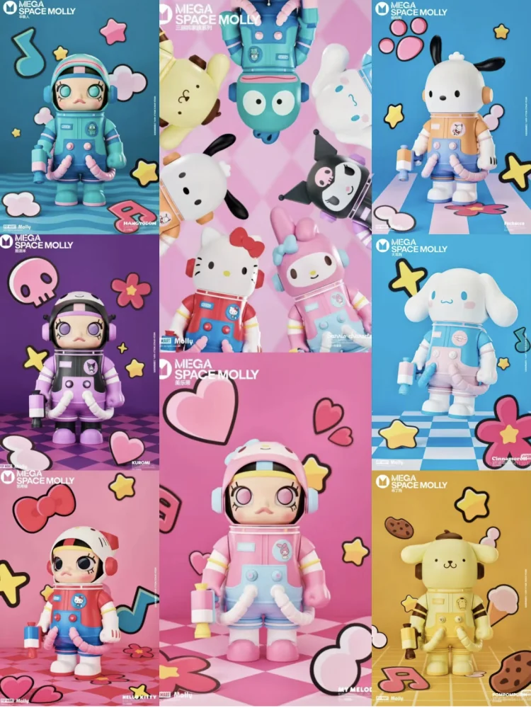 

Оригинальная серия Mega Space Molly Joy, персонажи Sanrio, 400%, фигурка Hello Kitty Melody Kuromi, коллекционные игрушки, подарок