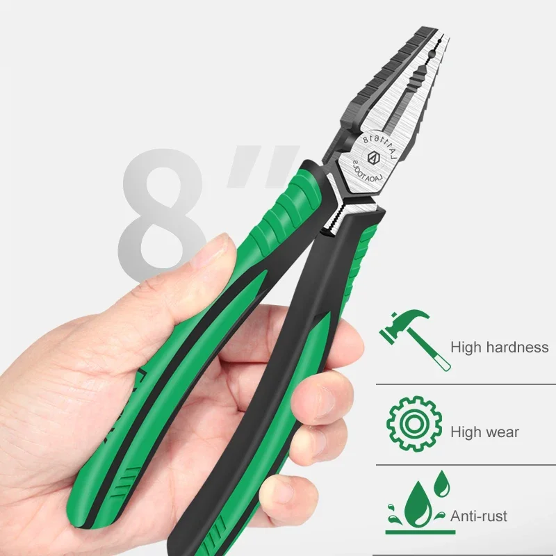 Combination Pliers CR-V Diagonal Pliers Long Nose Wire Cutter Side Cutter Cable Shears Electrician Professional Multi Tools