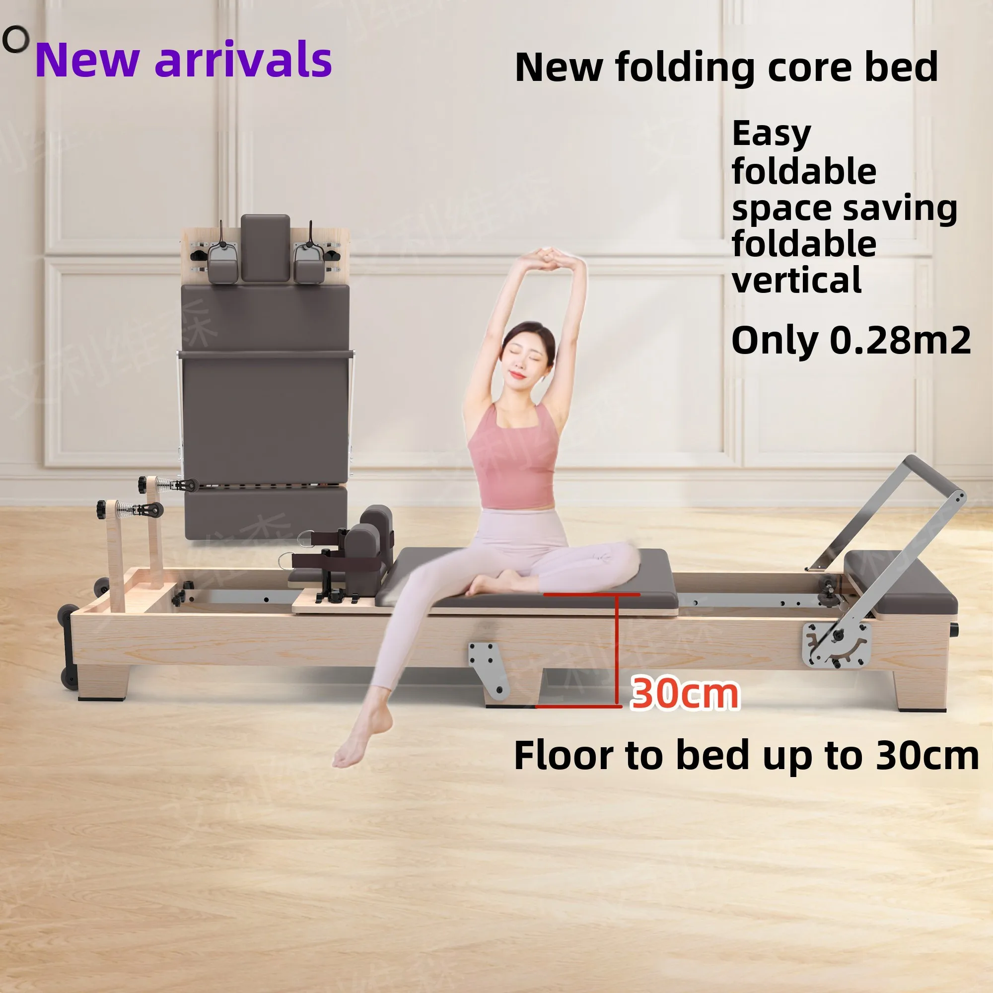 HT wooden folding core bed household fitness commercial equipment yoga studio equipment private education