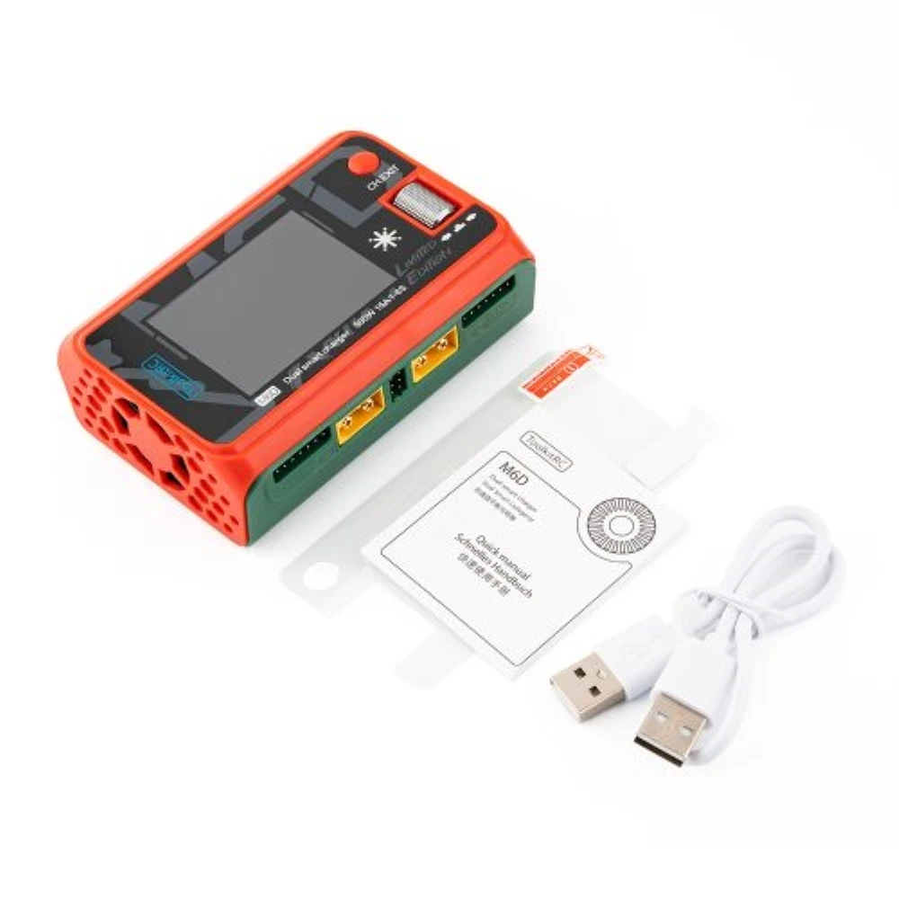 

ToolkitRC M6D V3 500W 15A DC Dual Channel MINI Smart Charger Discharger for FPV Spare Parts