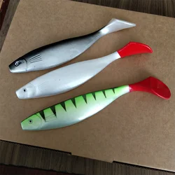 Swolfy 3pcs Saltwater Fishing Lures Big Soft Bait 23cm 71g Shad Silicone Bass Artificial Pike Swimbait Paddle Tail Jig Wobblers