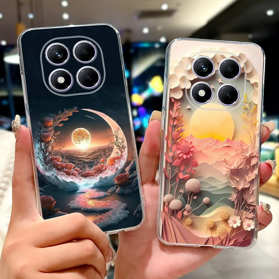 واضح ل Redmi نوت 14 برو 4G غطاء حافظة فاخرة مضحك الكرتون كول بنين بنات رسمت غلاف ل Redmi نوت 14Pro 4G 24116RACCG