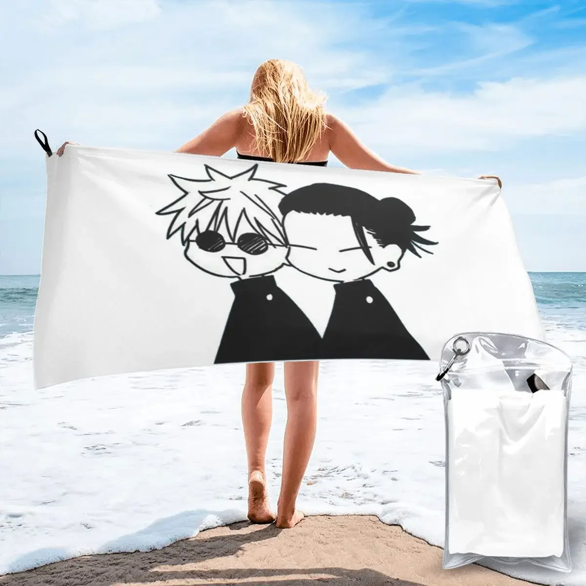 

Gojo Satoru And Geto Suguru Beach Towel Soft Microfiber Quick Dry Absorbent Quick Towels For Yoga