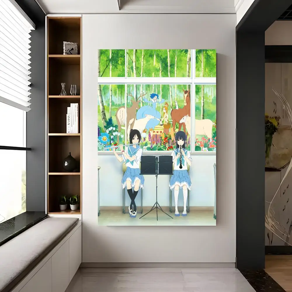 Emotional Anime L-liz and the Blue Bird Poster Trendy Aesthetic Self-Adhesive Wall Poster Room Decor for Bedroom & Dorm