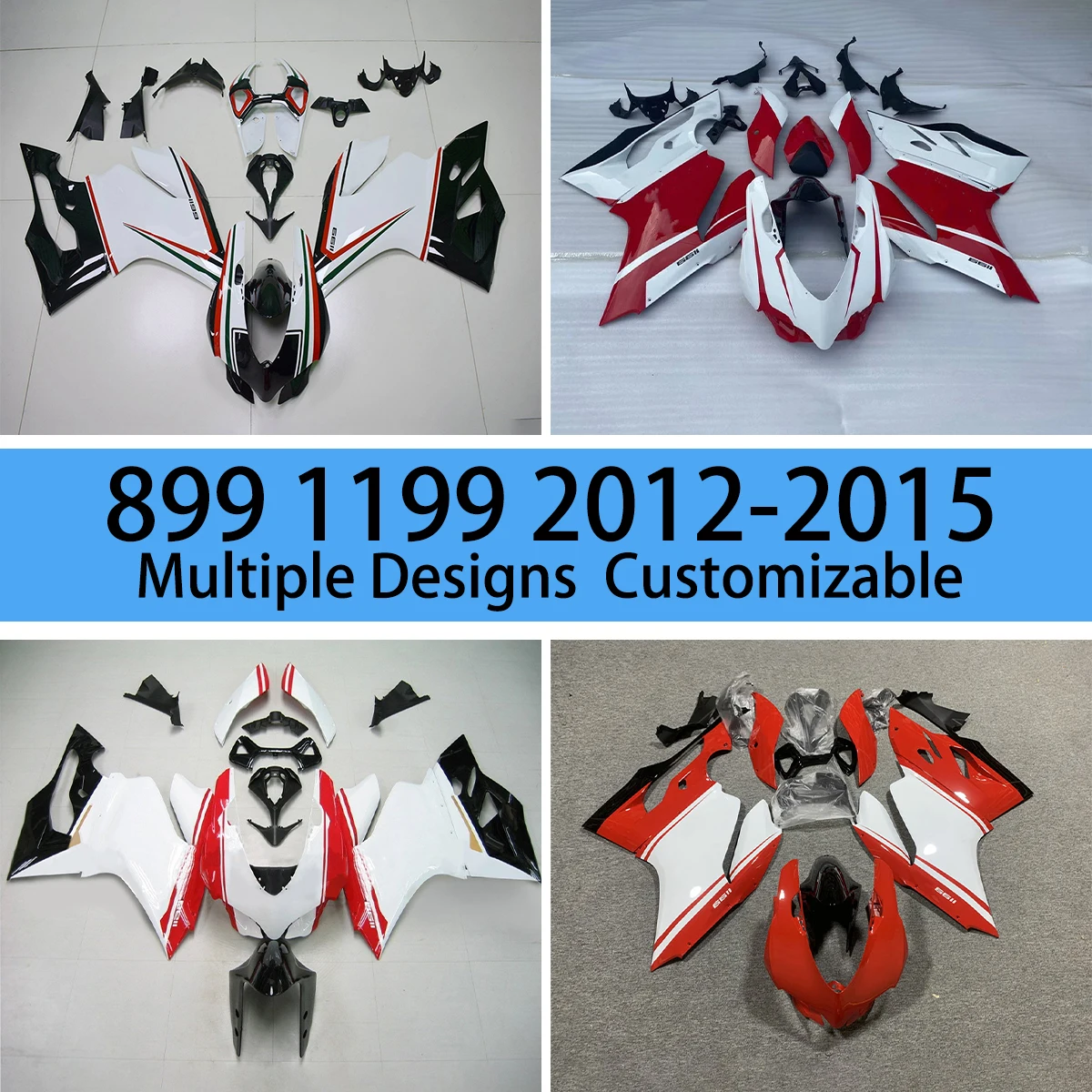 For DUCATI 899 2012 2013 2014 2015 Prime Fairings 1199 12 13 14 15 Prime Fairing Set Injection Bodywork Kit Motorcycle