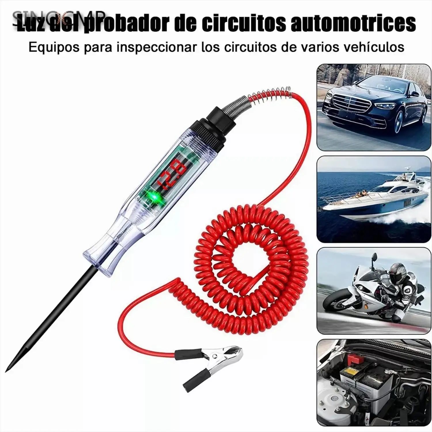 

1pc Automotive Digital Display Power Test Pen Circuit Car Light Electrician Circuit Test Pen 5-90v For Car Motorcycle ATV RV SUV