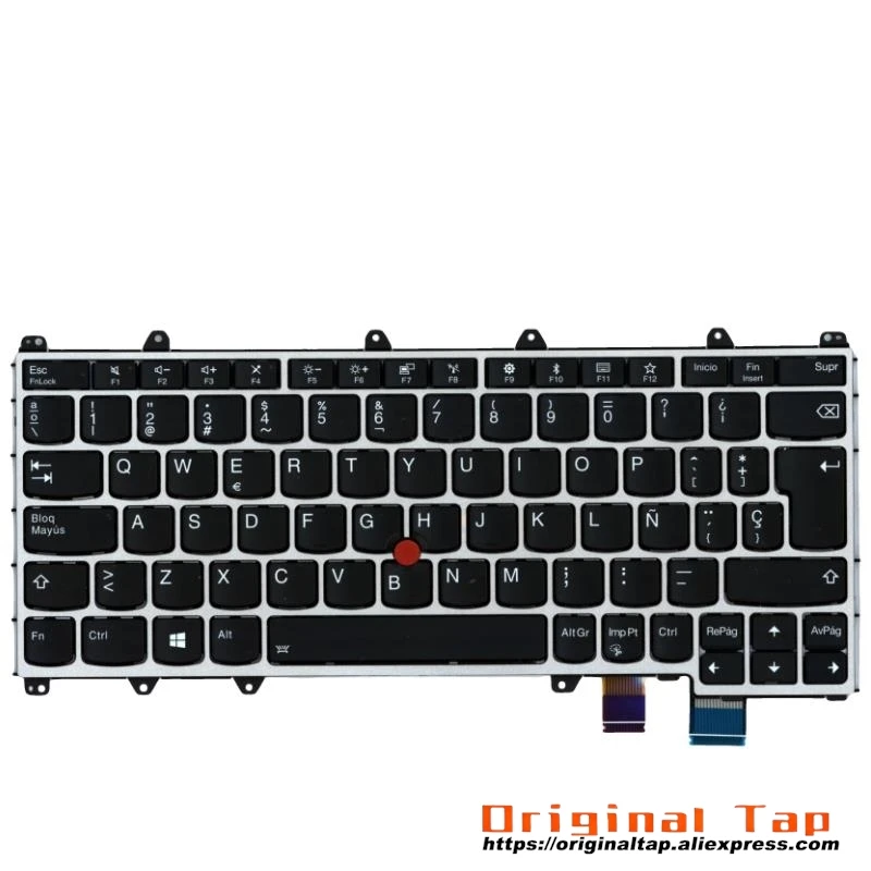 ES Spanish Backlit Keyboard for Lenovo Thinkpad X380 Yoga 370 01EN437 01AV726 01HW665 01HX110