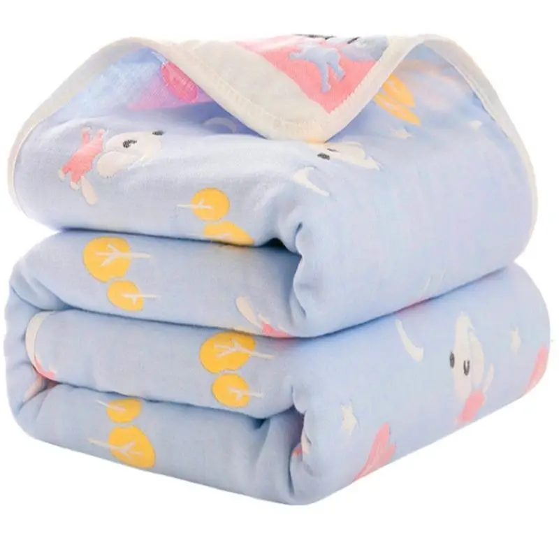 High Density Gauze Baby Bath Towel Pure Cotton Six Layer Newborn Children's Towel Blanket Newborn Baby Bath Towel Autumn Winter