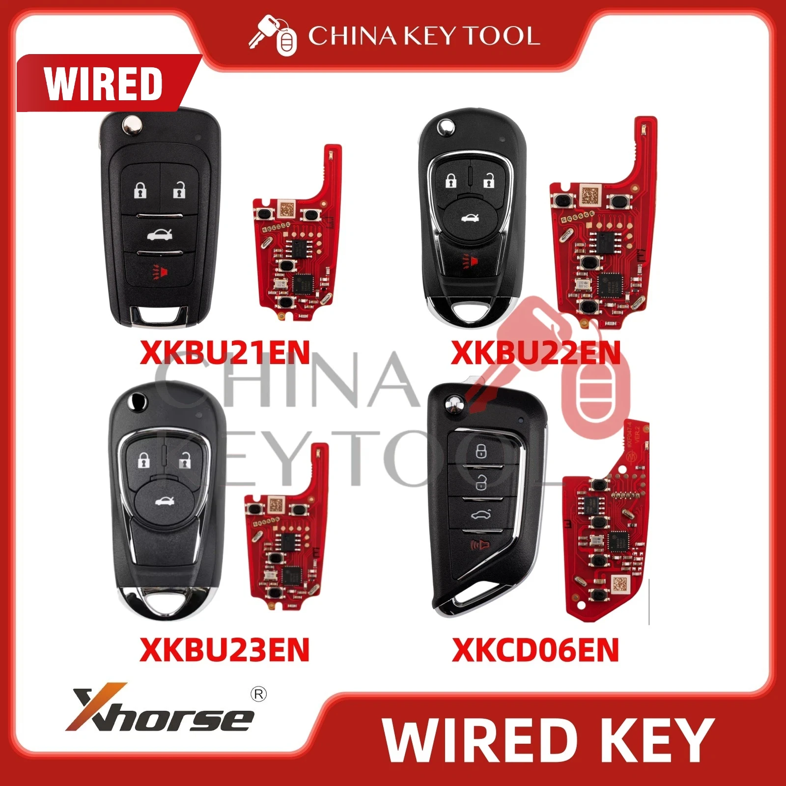 2026 Xhorse Newest Generation Wire Remote Key XKBU21EN XKBU22EN XKBU23EN XKCD06EN