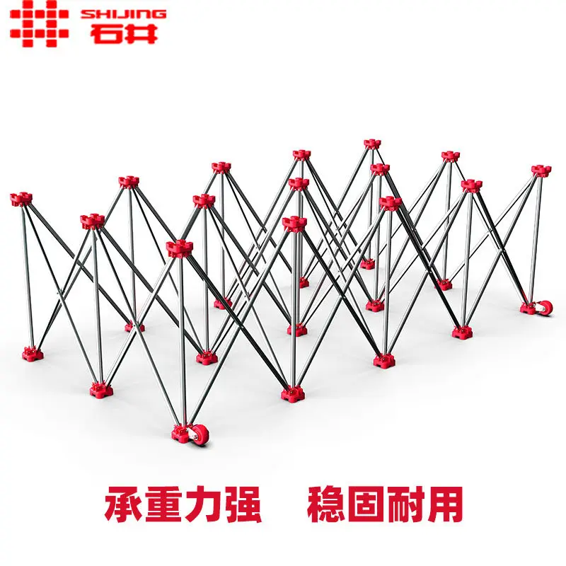 Spider leg woodworking special retractable folding table multi-functional tile glass with wheels support frame