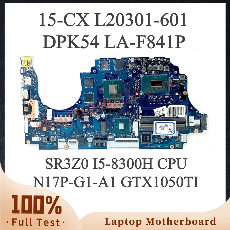 

L20301-601 L20301-501 L20301-001 W/SR3Z0 I5-8300H CPU For HP 15-CX Laptop Motherboard LA-F841P N17P-G1-A1 GTX1050TI 100% Tested