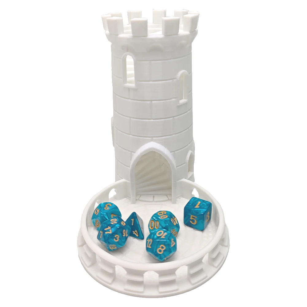 DND Medieval Dice Tower Twister Accessory for Role Playing Board Games Tabletop Rolling Castle Tray