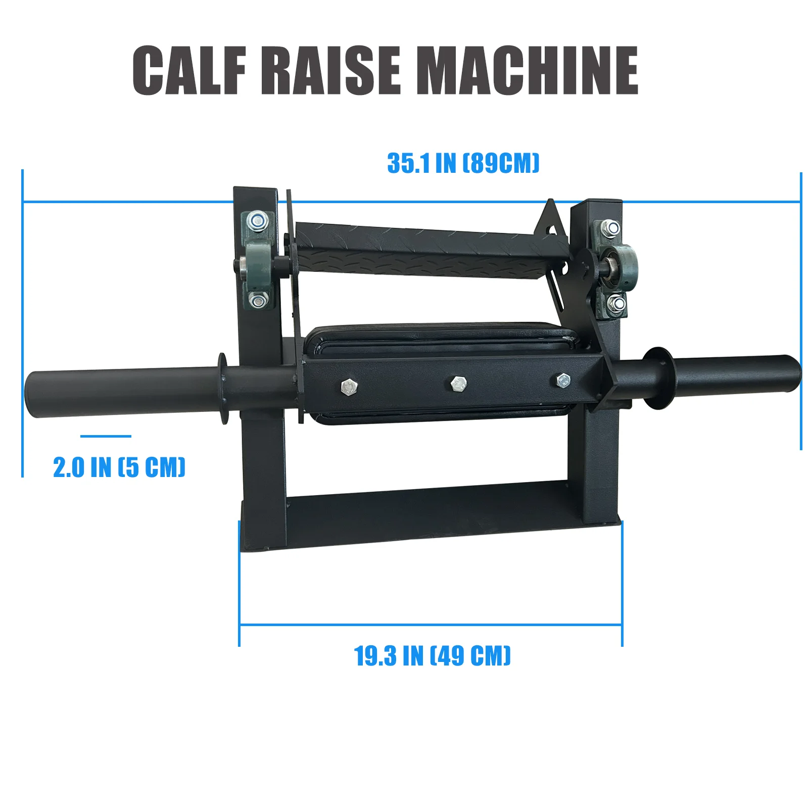 Adjustable Tibia Dorsi Calf Machine Calf Raise Machine for Calf Stretching Strength Training Fit 2 Inches Weight Plates