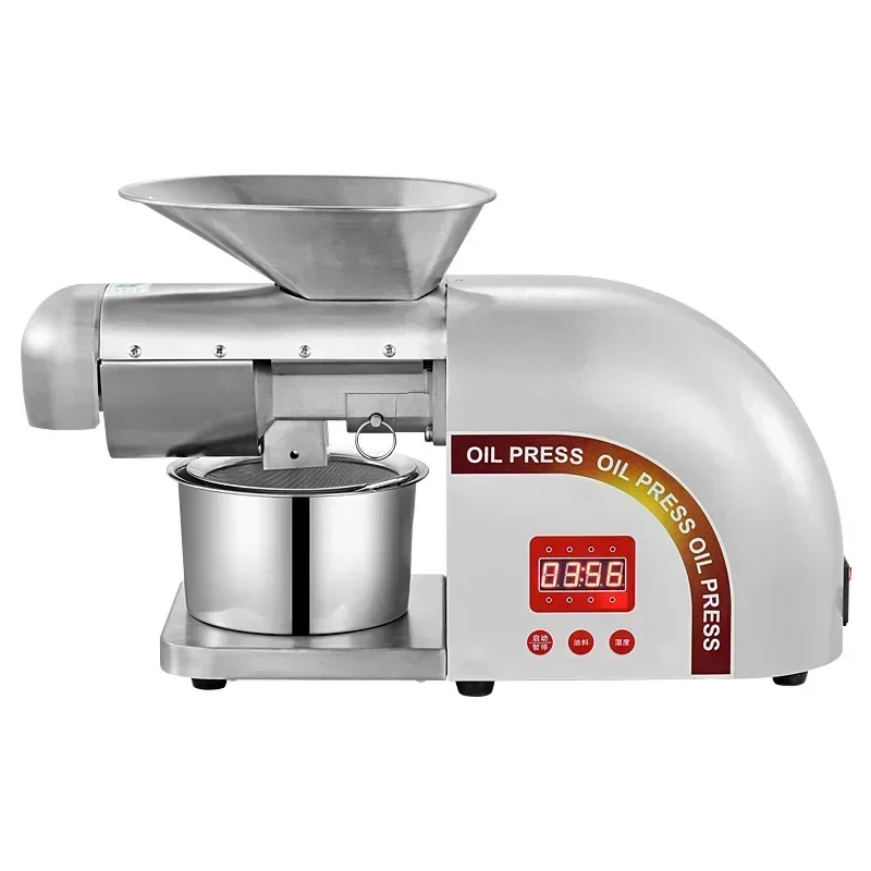 220V/110V Intelligent Oil Press Fully Automatic Household and Commercial Stainless Steel Cold and Hot Oil Press