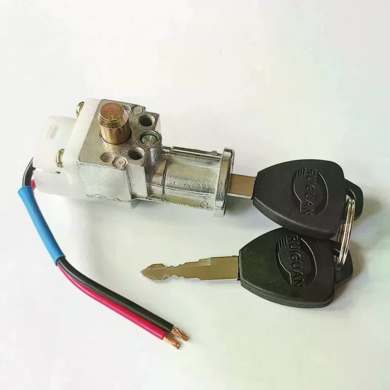 العالمي دراجة كهربائية صندوق بطارية ليثيوم قفل كبير رئيس قفل مركبة كهربية E-الدراجة قفل بطارية ليثيوم تشغيل/إيقاف #4