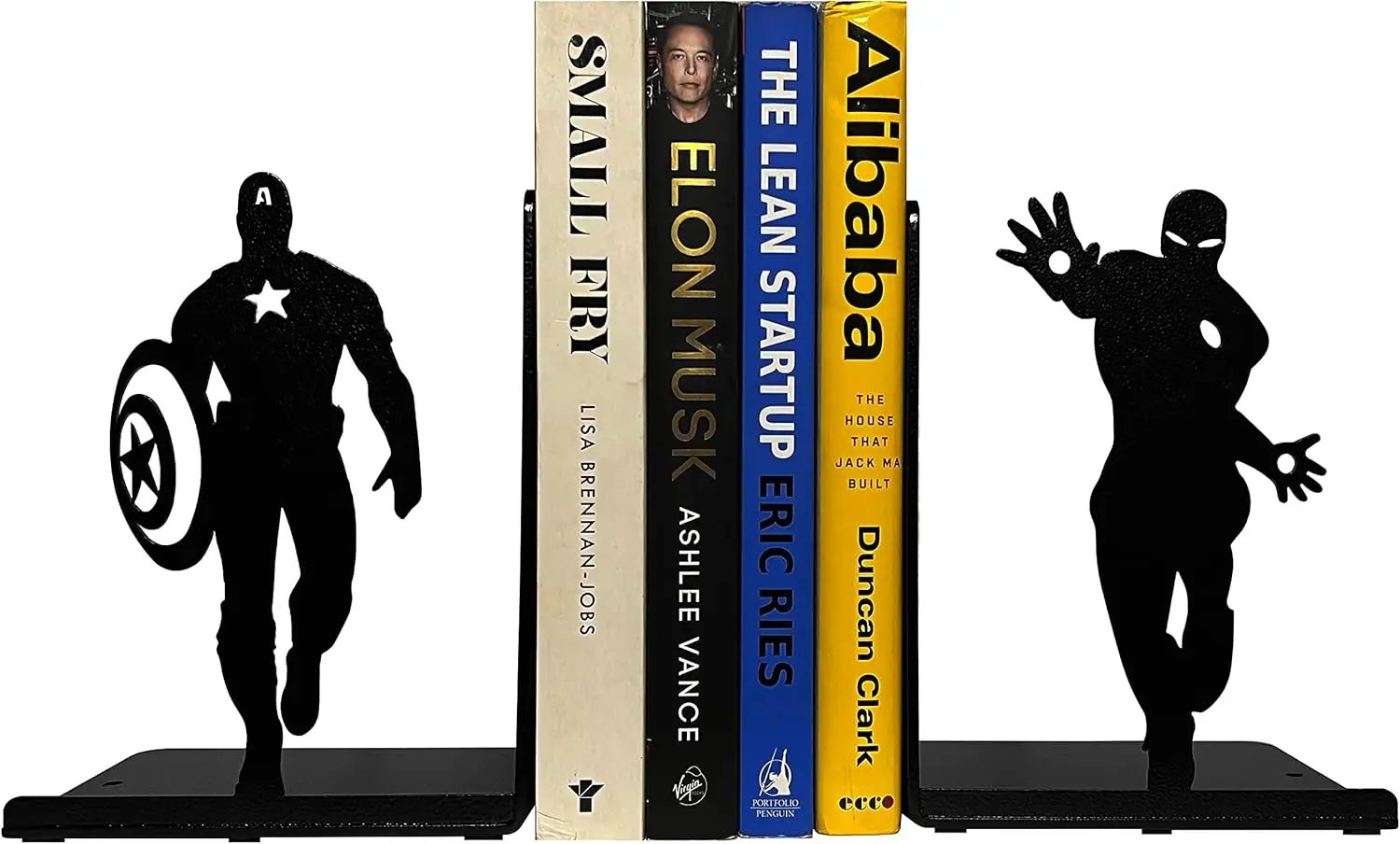 

Superhero Bookends | Decorative Bookends for Shelves | Non-Skid Book Holders for Shelves, Table | Unique Home/Office Dec