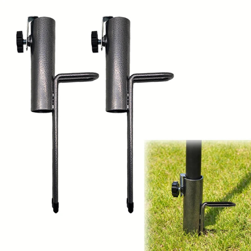 

2pcs/set Beach Umbrella Sand Anchor Portable Effortless Stomping Umbrella Stand with Adjustable Holder for Patio/Garden/Fishing