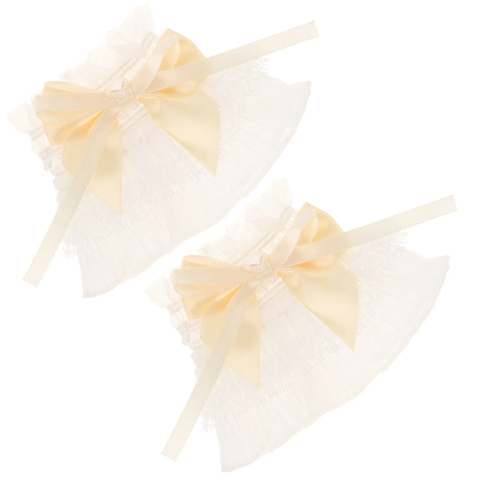 1 زوج الدانتيل للنساء أنيقة انفصال المعصم الأصفاد الأزهار الدانتيل الأكمام فستان الزفاف اكسسوارات أصابع قفازات الأساور #3