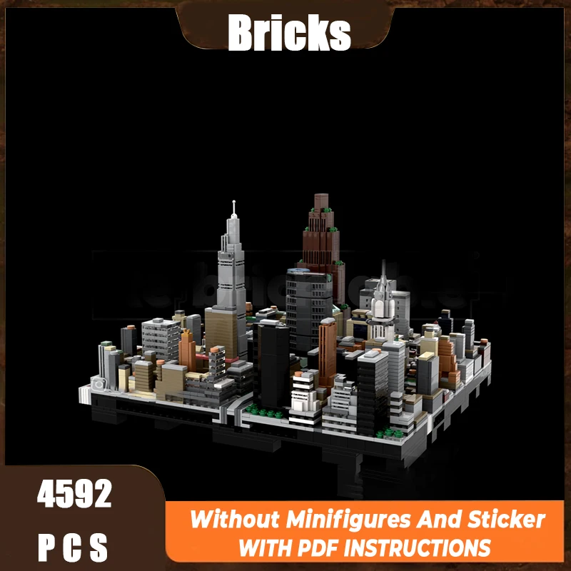 

Exquisite New Product MOC Building Blocks Street View Architectural Model New York City Modular Children's Toy Gift DIY Set