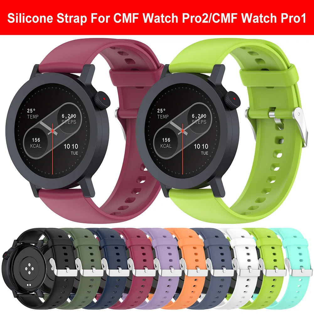 لساعة CMF Watch Pro 2/Watch Pro1 حزام سيليكون قابل للتعديل سوار معصم رياضي مقاوم للعرق حزام ساعة ذكية #1