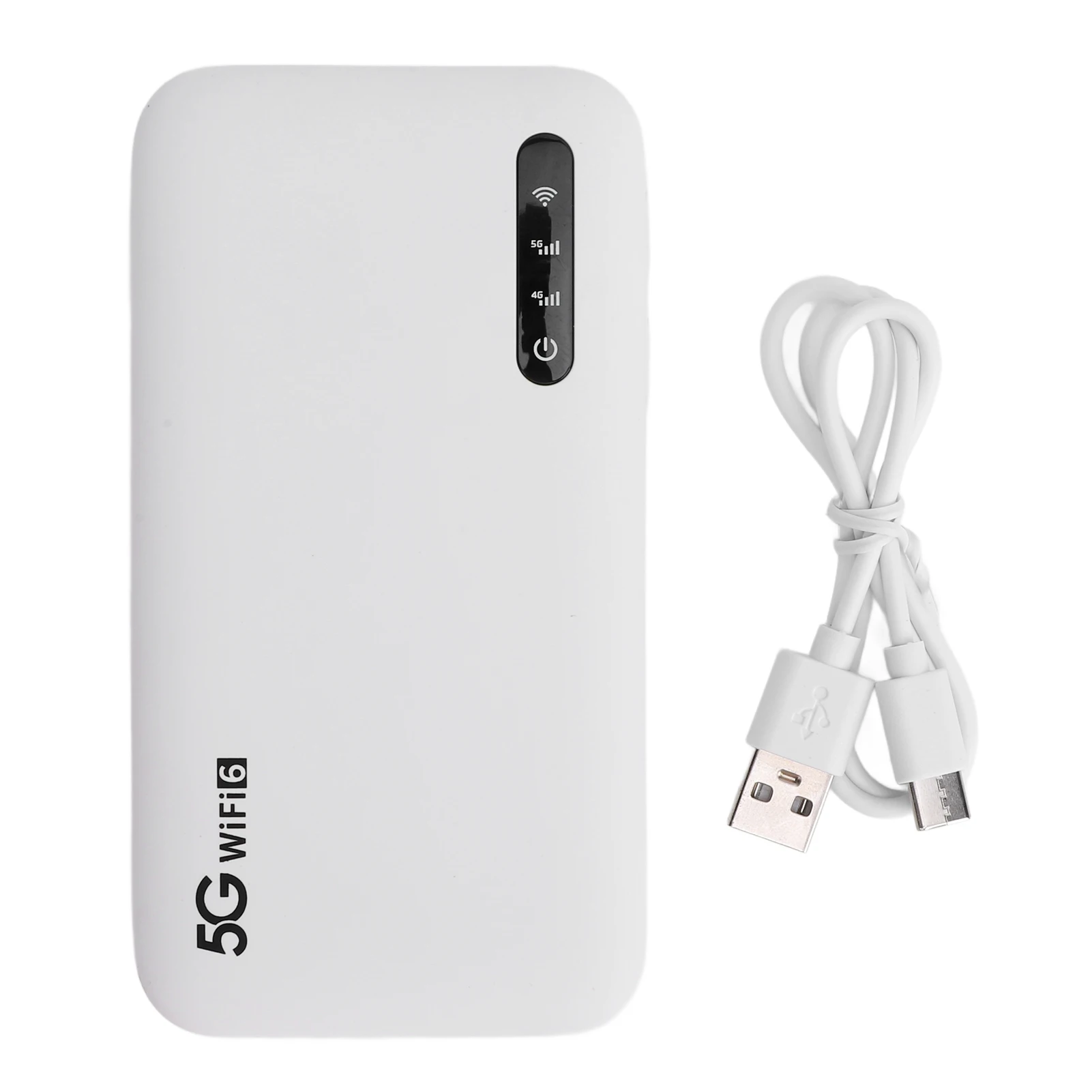 5G WiFi 6 High Speed Mobile Hotspot Supports 16 Devices 6100mAh Portable WiFi Router with SIM Card Slot for Phone & Tablet