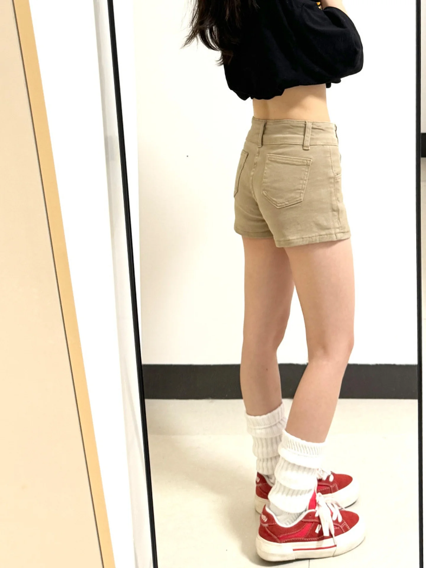 Cintura alta cáqui ort calças para mulheres na moda commuter sle emagrecimento quente menina outono inverno nova chegada rua sle jeans