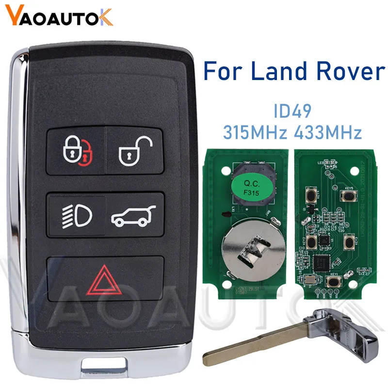 Lonsdor Remote Key For Land Rover LR2 LR4 Jaguar F-Pace F-Type XE XF XJ PSFOB/FOBL4LR Support K518 2017-2022 ID49 315MHz 433MHz