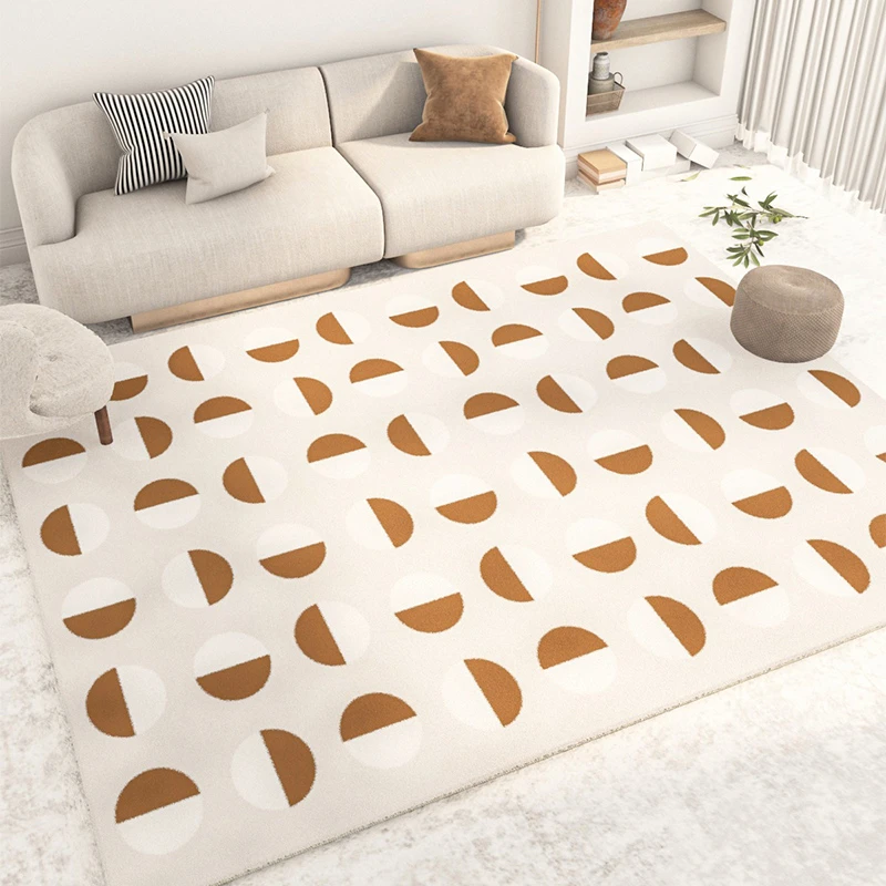 

Nordic Ins Style Checkerboard Rug Light Luxury Home Bedroom Carpet Simple Living Room Decoration Rugs Large Area Study Carpets