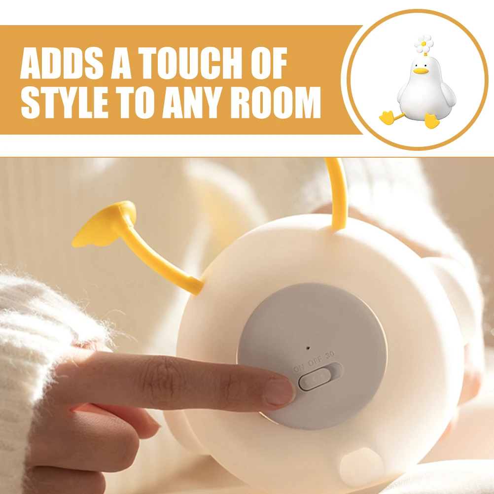 

Cute Duck Night Light Warm White LED Bedroom Lamp for Bedside Table Decorative Lights Small Room Atmosphere Sleep Aid lamp room
