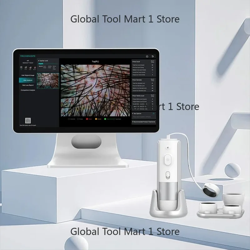 

AI S-art Hair and Scalp A-yzer 16MP HD Camera 10X-200X Zoom for Accurate Hair Follicle & Scalp Sensitivity Diagnosis
