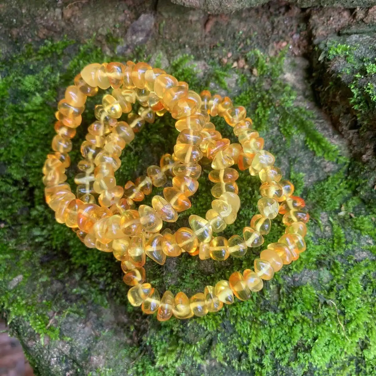 Natural Baltic Amber Bracelet  Stone Irregular Jewelry Wholesale Design Handmade GEM Beads Healing Women Jewelry Gifts